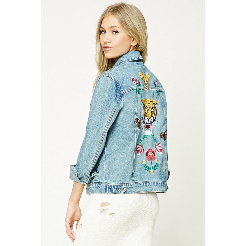 Forever 21 Tiger Embroidery Jacket